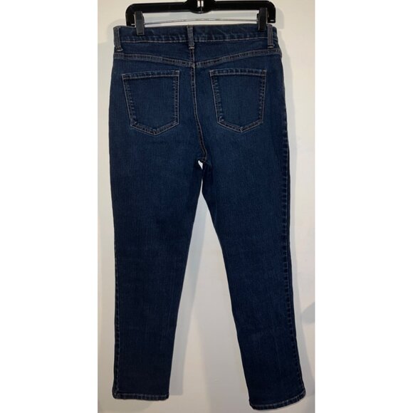 Gloria Vanderbilt Amanda’s Womens Dark Wash Denim Jeans Size 8 Straight Leg - Picture 2 of 3
